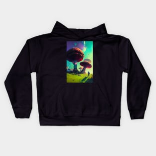 Abstract Another World Explorer Kids Hoodie